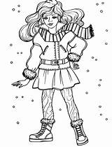 Coloring Pages Girls Fashion Printable Fashionable Kids Christmas Girl Only Popular Print Games Filminspector Coloringhome Library Clipart Choose Board 2021 sketch template