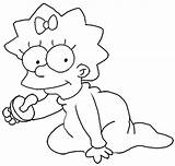 Coloring Pages Lisa Simpsons Cartoons sketch template