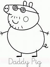 Pig Peppa Coloring Pages Print Daddy Family Printable Kids Felt Diy Colouring Trace Friends George Magnets Colour Papa Them Popular sketch template