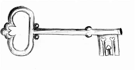 skeleton key outline clipart