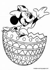 Easter Coloring Pages Mouse Mickey Disney Egg Minnie Print Color Printable Maatjes Off Colouring Jumping Pluto Kids Christmas Duck Getcolorings sketch template