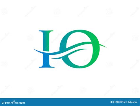 io logo design initial io letter logo vector stock vector