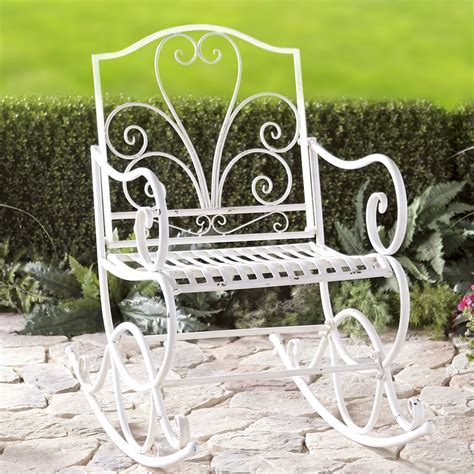Metal Outdoor Rocking Chair Wrought Iron Rocking Chair Patio Or