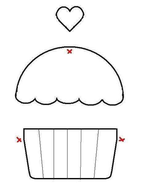 simple cupcake applique sewing templates cupcake