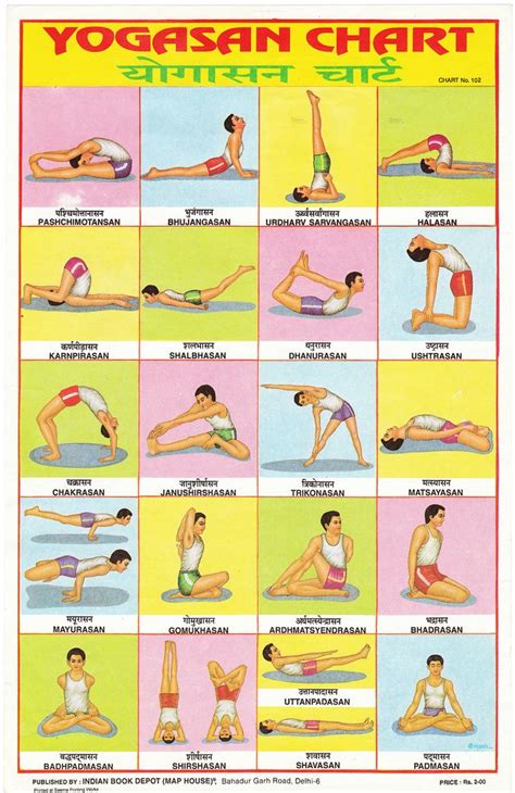 yogasan chart yoga chart yoga asanas names yoga facts