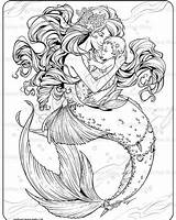 Mermaid Coloring Baby Mother Pages Mom Adult Kids Color Drawing Fairy Adults Drawings Printable Book Print Sketch Books Getcolorings Stress sketch template