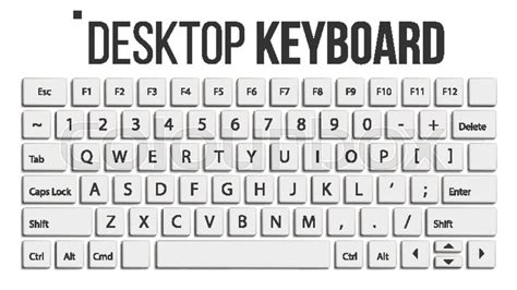 keyboard isolated vector layout stock vector colourbox