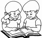 Reading Outline Clip Books Children Read Child Kid Clipart Library Teach sketch template