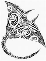 Maori Polynesian Manta Tatouage Hawaiian Tongan Tatuajes Shark Raie Tatuaje Samoan Mantarraya Idea Tribales Par Tatuagem Meanings Hooking Yourself Tatuaggi sketch template