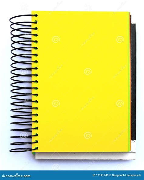 yellow blank notebook royalty  stock images image