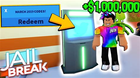 working atm codes  roblox jailbreak march  youtube