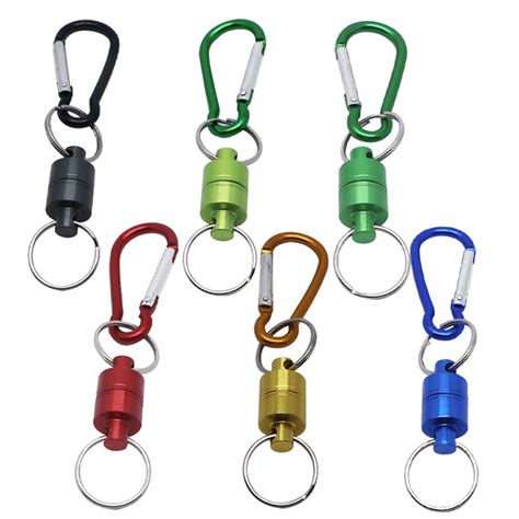 quick release detachable keychain magnetic holder aluminum shell