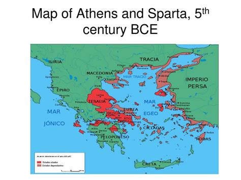 map  athens  sparta   century bce powerpoint  id
