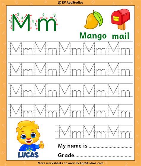 letter mm flash cards