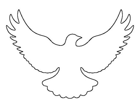 flying dove pattern   printable outline  crafts creating