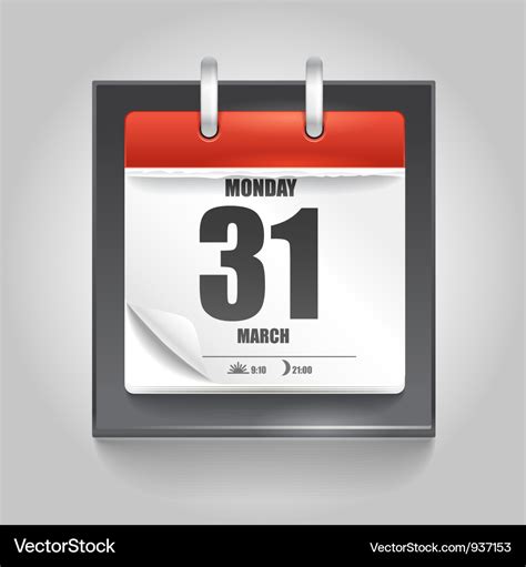 calendar page royalty  vector image vectorstock
