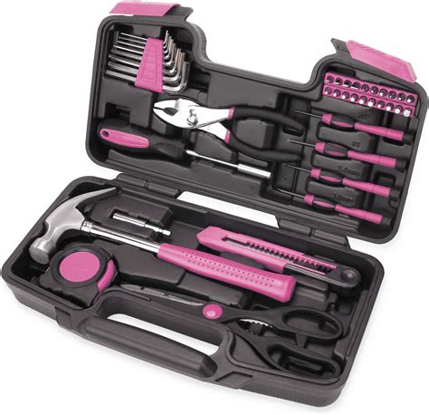 piece  purpose household pink tool kit  girls ladies  women includes