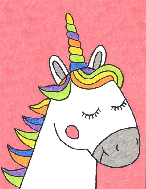 draw  easy unicorn tutorial  easy unicorn coloring page