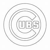 Cubs Chicago Logo Coloring Outline Pages Drawing Clip Mlb Drawings Svg Transparent Vector Color Los Bear Printable Astros Logos Houston sketch template