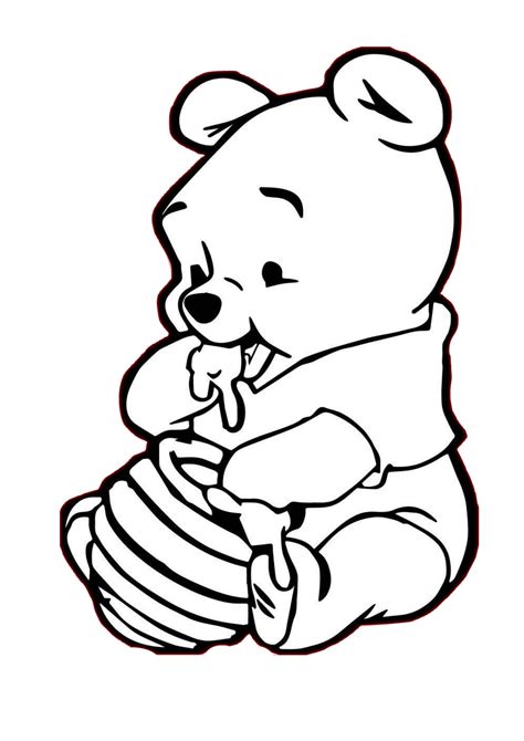 pooh eating honey coloring pages coloring pages