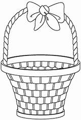 Easter Basket Colouring Pages Coloring Color Clipart Colour Paques Printable sketch template