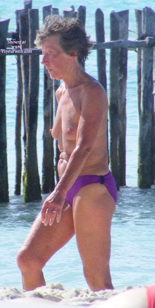 Mature Topless Woman On A Beach April 2009 Voyeur Web