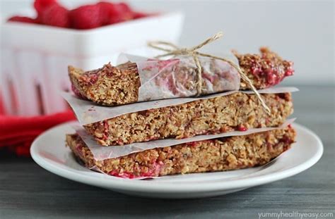 Raspberry Chocolate Protein Bars Yummy Healthy Easy
