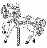 Carousel Horse Coloring Pages Horses Printable Color Saddle Trojan Flying Girls Drawing Animals Getcolorings Printables Getdrawings Hippocampus Place Print Colorings sketch template