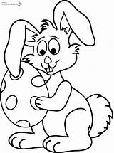 Easter Coloring Bunny Clipart Clip Kids Lapin Paques Color Pages Dessin Imprimer Bunnies Simple Coloriage Print Cliparts Dodgeball Exercising Pâques sketch template
