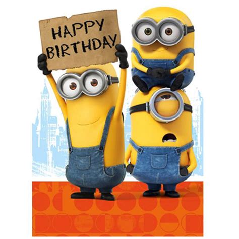 happy birthday sign minions card mm character brands