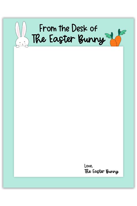 easter bunny note printable   mom envy