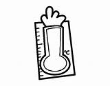 Thermometer Coloring Colorear Coloringcrew sketch template