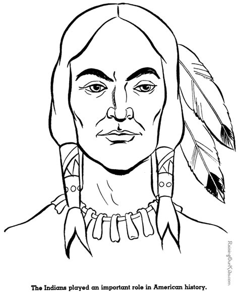 native american boy coloring pages   print