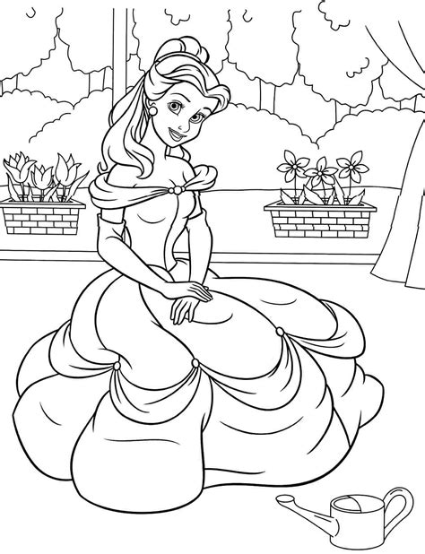 printable belle coloring pages  kids