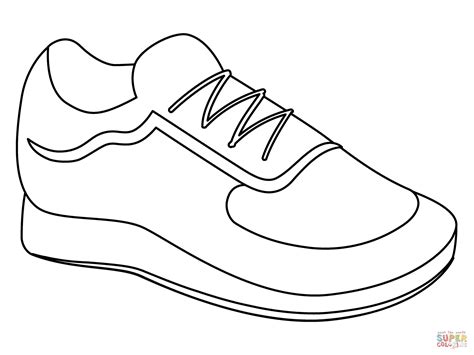 nike running shoe coloring page