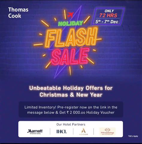 exciting deals at thomas cook india s 72 hour holiday