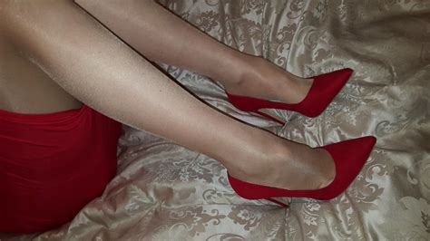 Shy Gf S Legs In Shiny Tan Stockings 11 Pics Xhamster