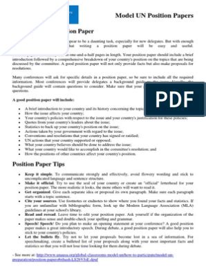 model  position paper sample sharedoc