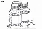Medicine Pastillas Pill Medication Frasco Everyday Drawingtutorials101 sketch template