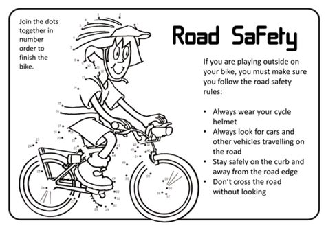 bike helmet safety worksheets