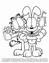 Garfield Odie Jeffy Colorir Sml Desenhos Páginas Infantis sketch template
