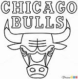 Bulls Chicago Basketball Draw Logos Coloring Nba Pages Template Step Sketch Webmaster Templates Drawdoo sketch template