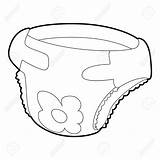 Diaper Baby Drawing Clipart Outline Clip Clipartmag 1300 sketch template