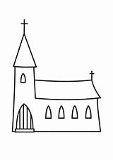 Kerk Kleurplaat sketch template