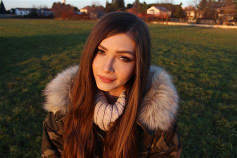 Karina Kozyreva Brunette Russian Women Jacket Sweater Green Eyes White