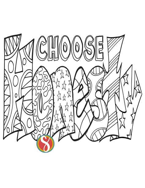 honesty quote  coloring pages stevie doodles