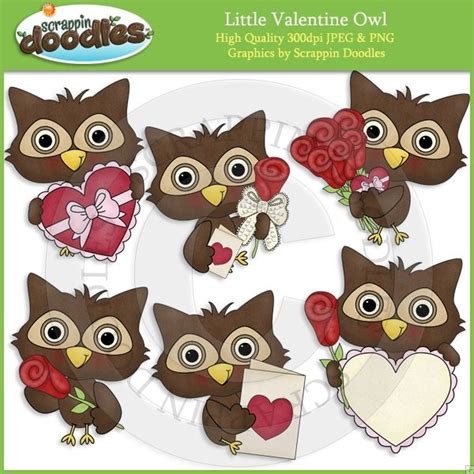 valentine owl clip art  owl clip art downloadable art