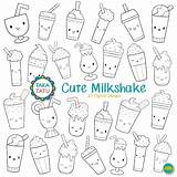 Milkshake Kawaii Cute Printable sketch template
