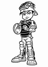 Baseball Catcher Coloring Player Cartoon Pages Clipart Mlb Cliparts Cute Players Clip Online Volleyball Library Choose Board Getdrawings sketch template