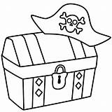 Treasure Chest Pirate Coloring Drawing Hat Pirates Outline Box Clipart Roger Jolly Flag Clip Pages Drawings Gif Chests Getdrawings Easy sketch template